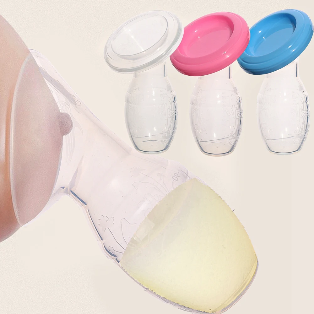 

Manual Breast Pump for Infant Feeding Silicone Breast Milk Storage Milking Anti-overflow Automatic Breast Milk Collection Tool