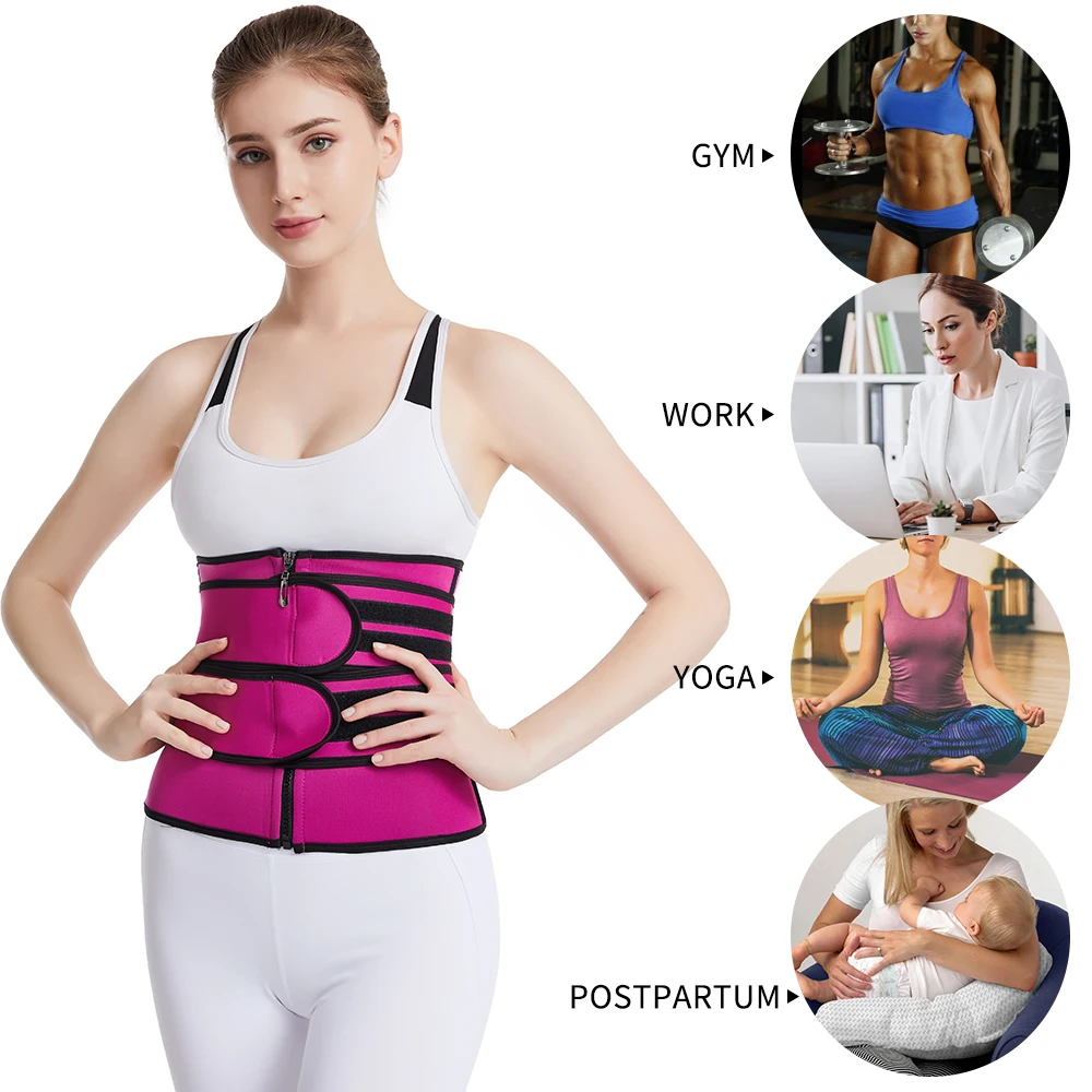 Women Waist Trainer Corsets Cincher Slimming Body Shaper Sport Girdle Workout Shapewear Sauna Sweat Belt Tummy Control Trimmer