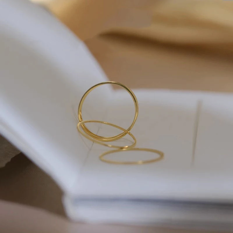 

316L Thin Stainless Steel Couple Rings For Women Mens Fashion Classic Lover Finger 18K Gold Jewelry Birthday gifts