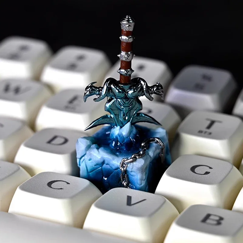 Handmade Customized Creative And Personalized Sword Keycaps Cross Axis Game Mechanical Keyboard ESC Backlight Keycaps