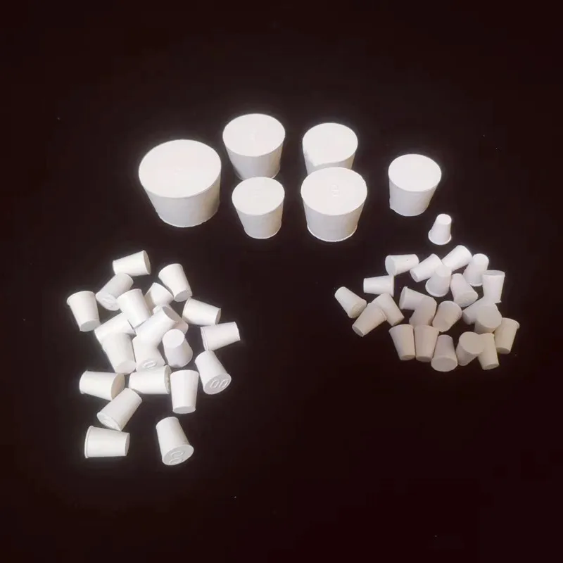 Rubber Test Tube Flask Stopper Water Plug Fish Tank Accessories Laboratory White Rubber Stopper