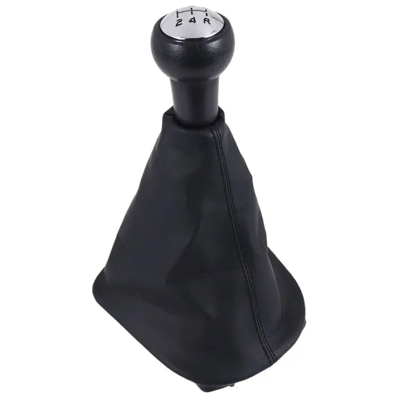 N26R-5 Speed Gear Shift Stick Leather Gaitor Gaiter Knob For 207 307 CC 308