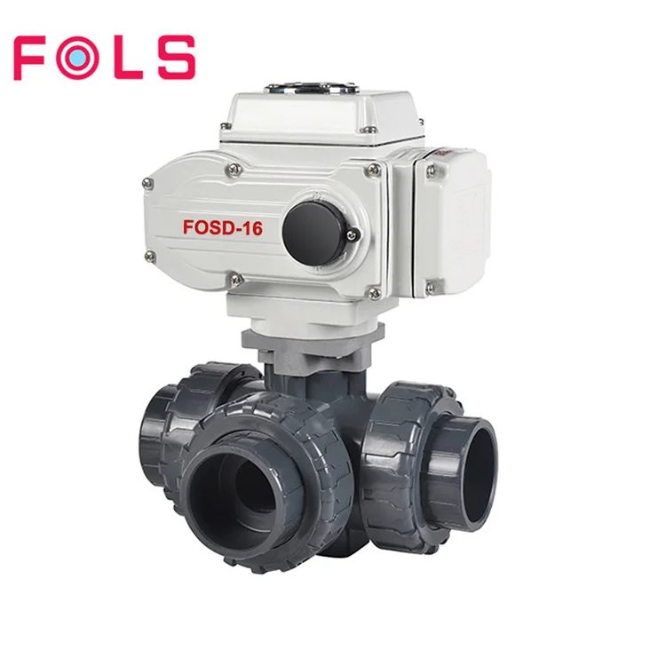 Hot selling dn50 dn100 dn150 pvc electrical 3 way ball valve ,1/2