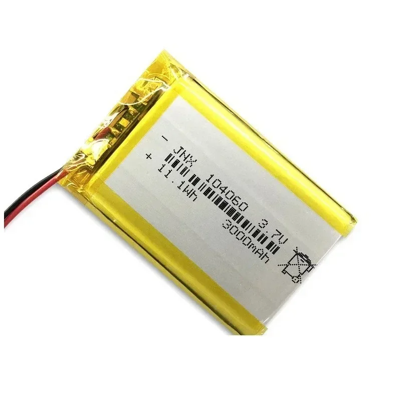 104060 3000mAh 3.7V Lithium Polymer Rechargeable Battery for Camera GPS Navigator MP5 DVR Bluetooth Speaker ShaverPlayer bateria