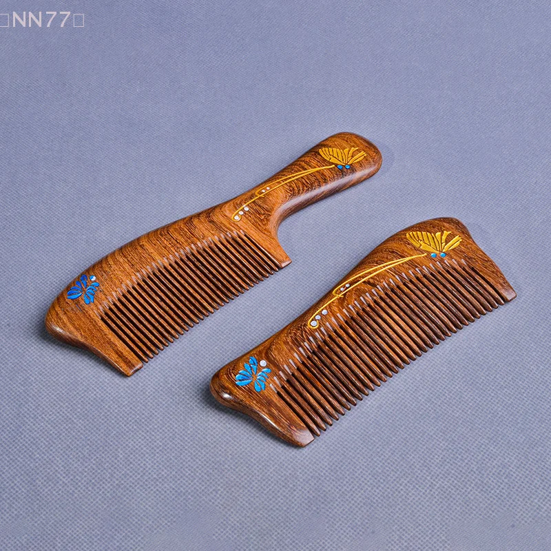 1 Buah Sisir Kayu Tutup Gigi Anti-statis Pijat Kepala Perawatan Rambut Alat Kayu Aksesori Kecantikan Perlengkapan Kecantikan