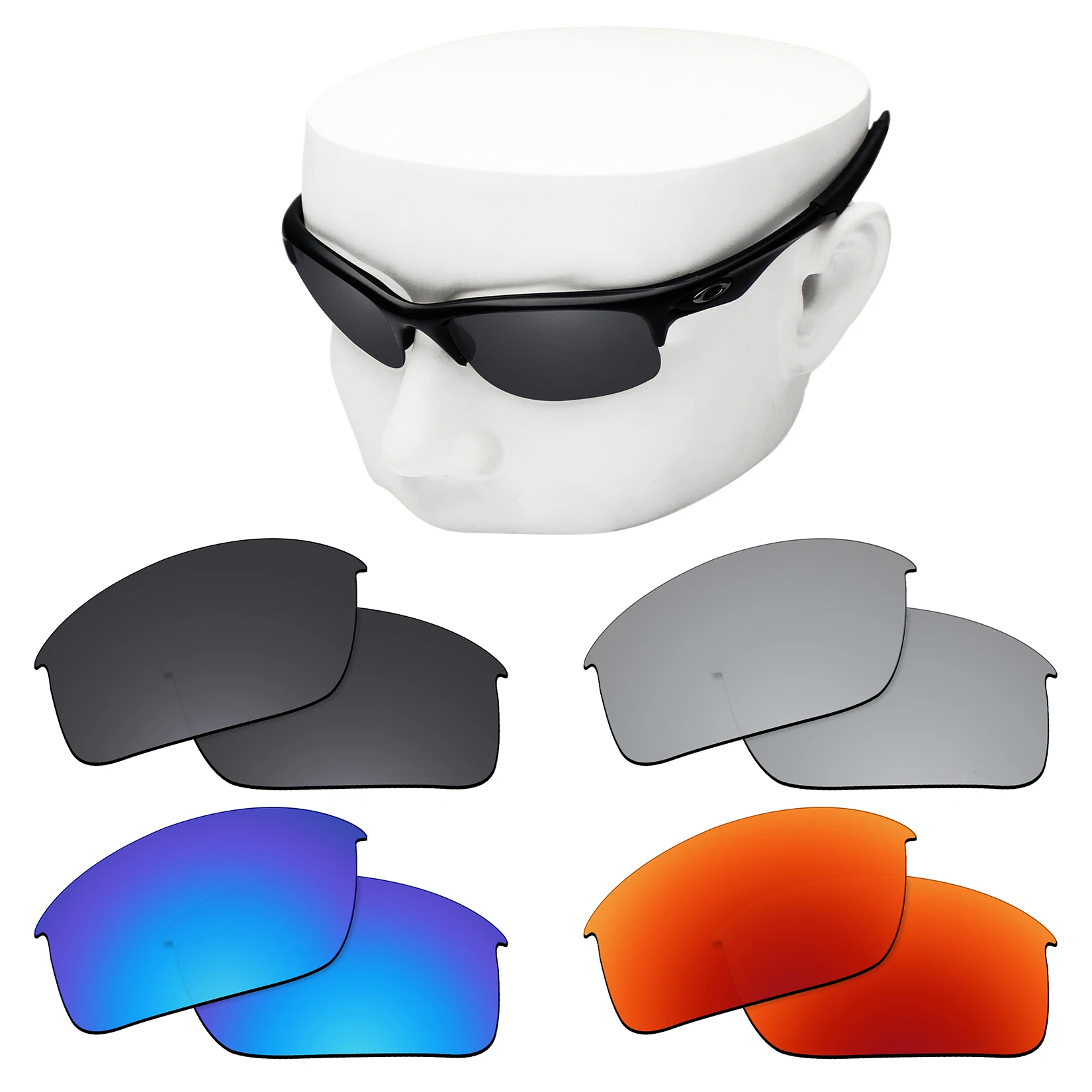 

OOWLIT Polarized Replacement Lenses for Oakley Bottle Rocket OO9164 Sunglasses - Multi Color