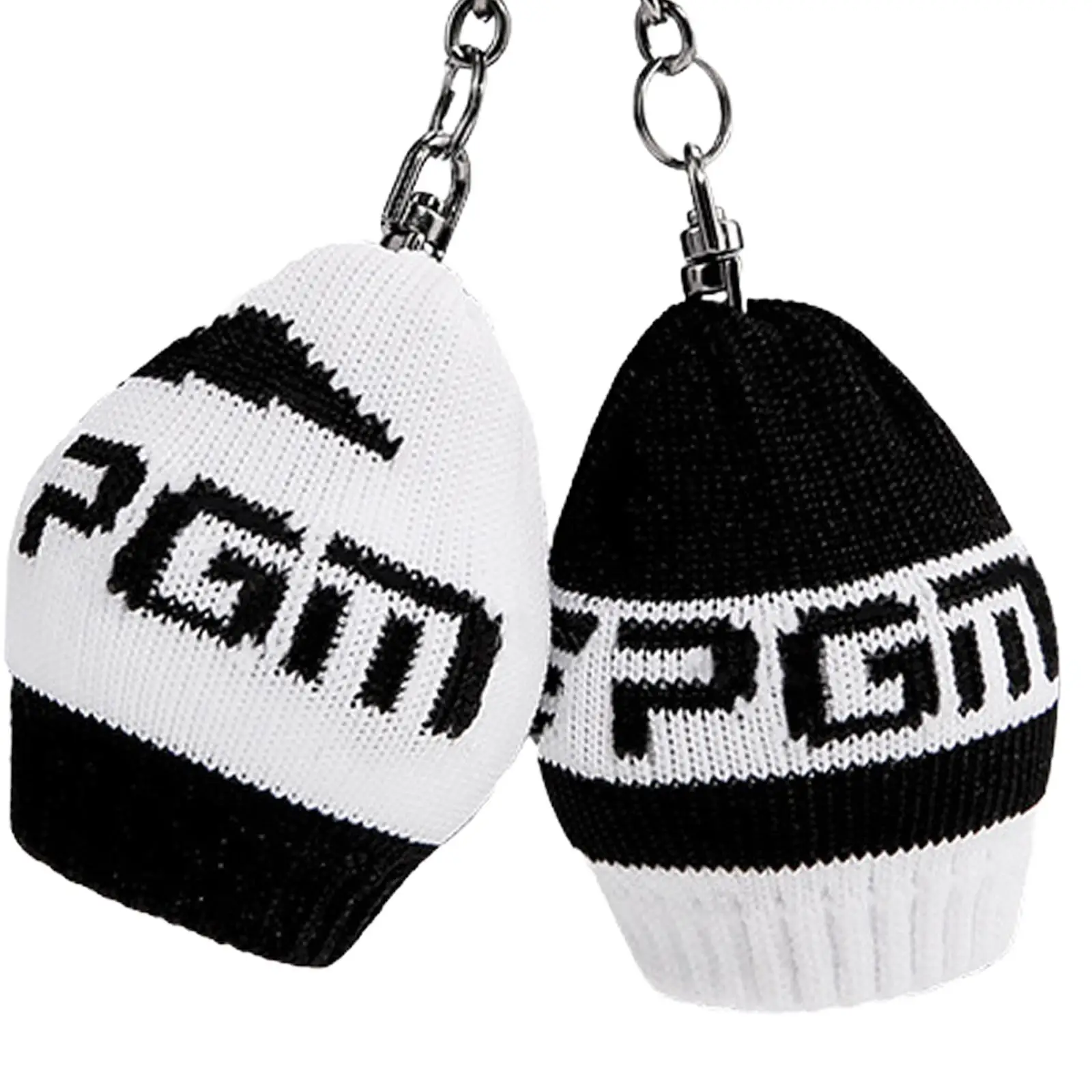 

Knitted Golf Ball Sleeve Keychain Golf Ball Bag Lightweight Carry Fashion Ball Carrier Holds 2 Balls Storage Belt Waist Bag