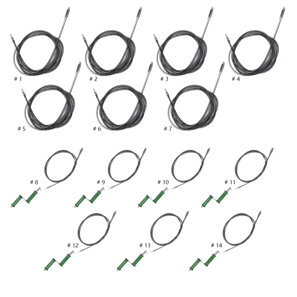 

1/2/3/4/5/8/10 Meter Pipe Dredging Tool Olive Shaped Head Pipe Unclogger Sewer Sink Basin Pipeline Clogged Remover Cleaning Tool