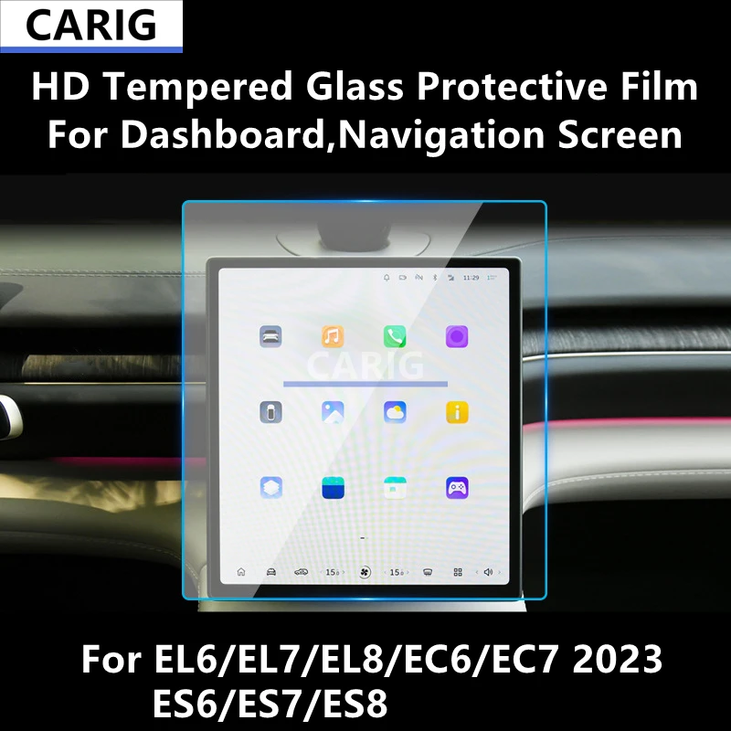 

For NIO EL6/EL7/EL8/EC6/EC7 2023 Dashboard,Navigation Screen HD Tempered Glass Protective Film Anti-scratch Accessories Refit