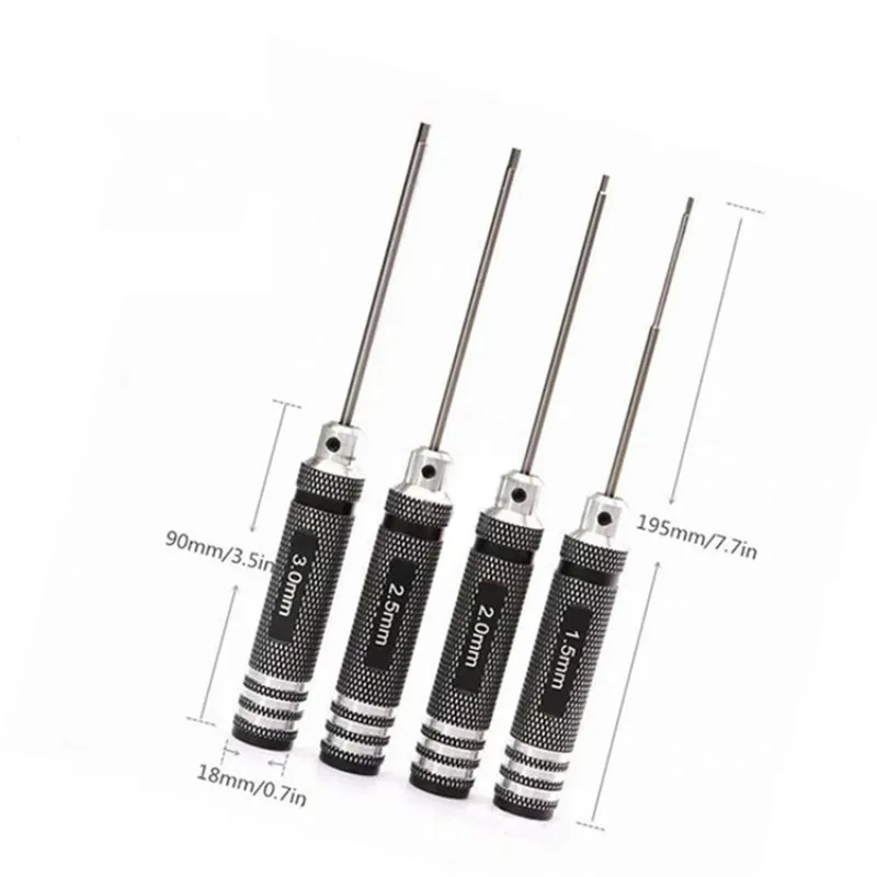 คุณภาพสูงไทเทเนียมไนไตรด์ TiNi Hex Driver ประแจไขควง 1 ชิ้น 1.5 มม./2 มม./2.5 มม./3.0 มม. สําหรับเฮลิคอปเตอร์ RC