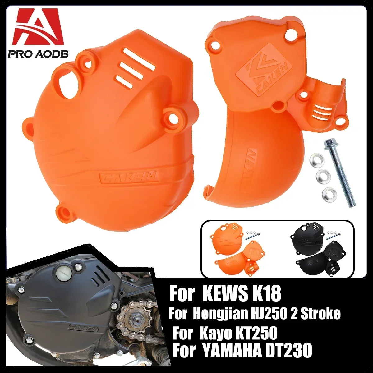 Motocross Plastic Clutch Guard Water Pump Cover Ignition Protector For Hengjian HJ250 EWS YAMAHA DT230 GPX TSE250R Kayo KT250