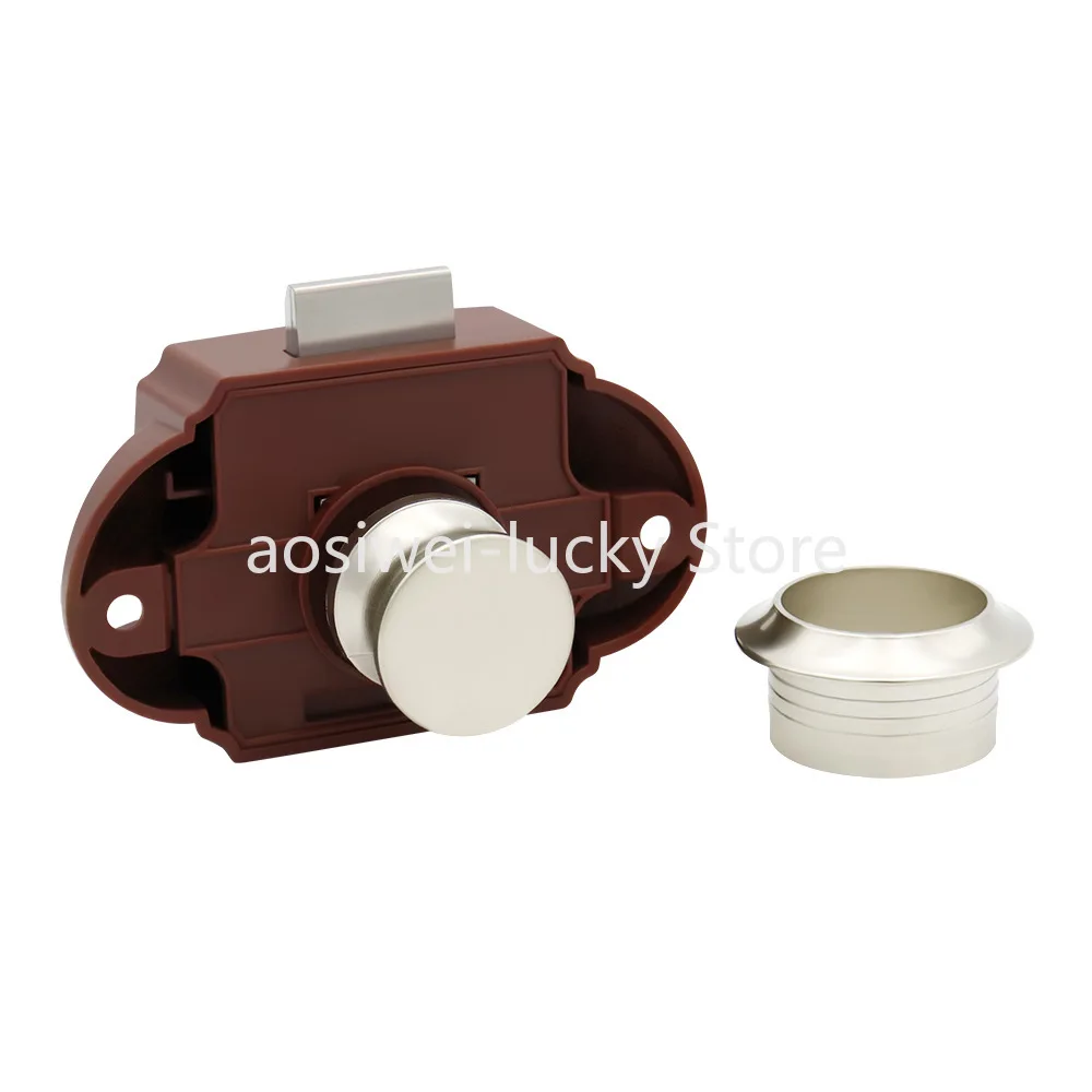 Camper Auto Push Lock Rv Caravan Boot Motor Latch Button Locks Möbel Schublade Latch Türschloss Hardware