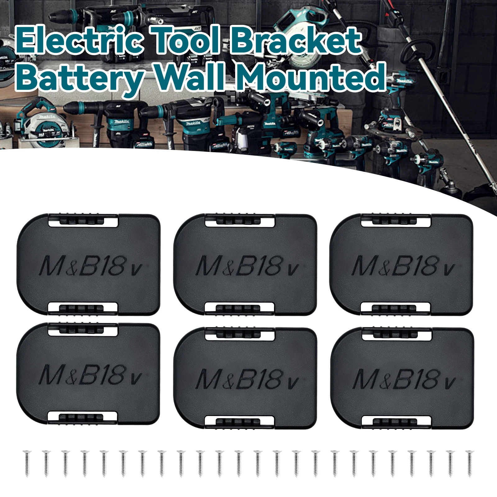 Voor Makita voor Bosch 18V Batterij en Gereedschap Muur Opknoping Opslag Stander Mount Display Hanger Dock Batterij Houder Muur 4/5/6/8pcs