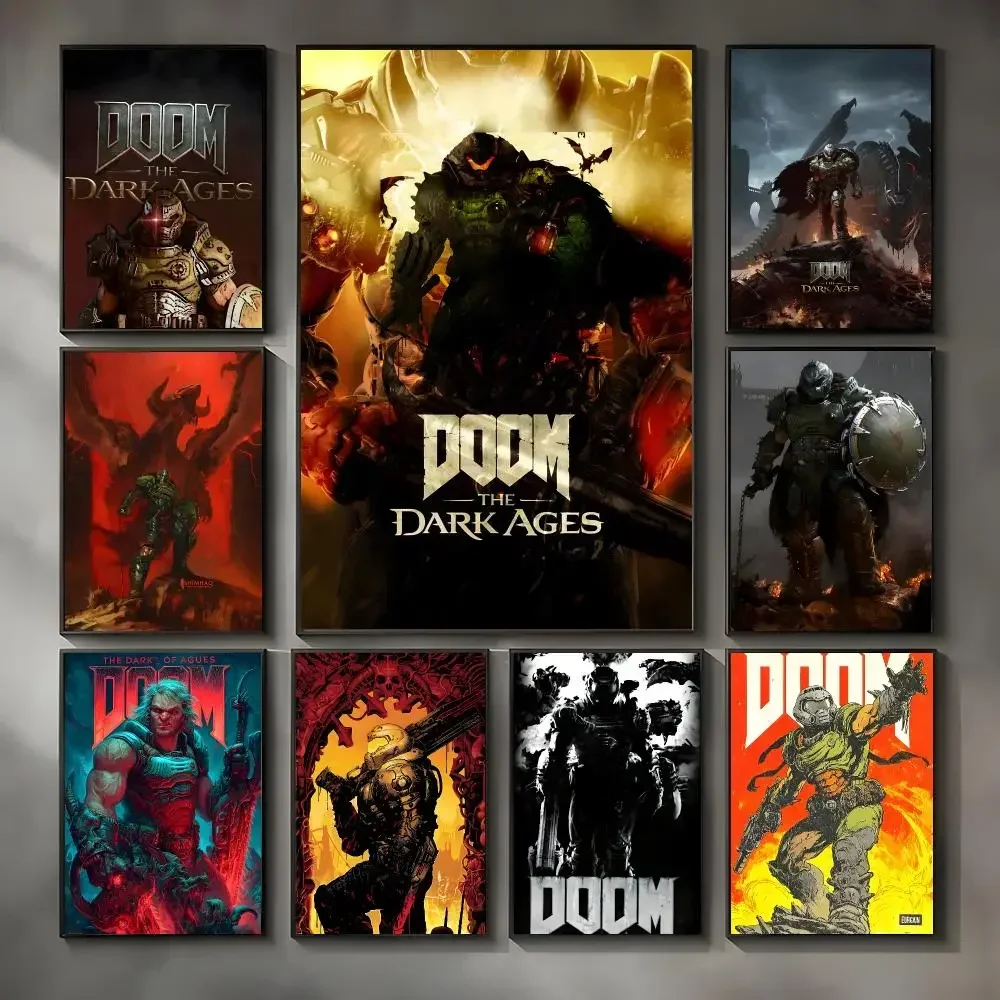 Game Shooter Doom Poster Modern Interior Wall Decor & Trendy Home Highlights