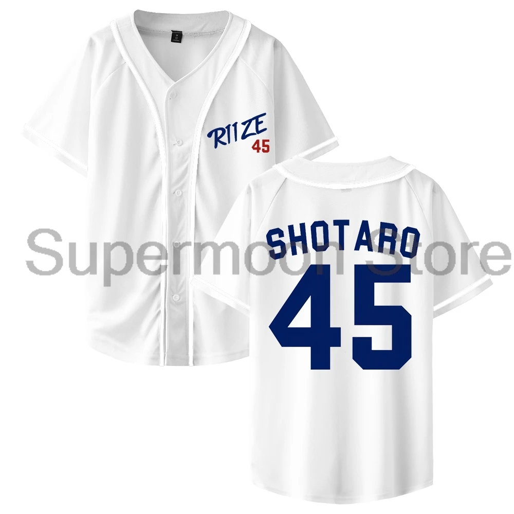 

Kpop RIIZE Джерси 2024 FAN CONTOUR RIIZINGDAY бейсбольная куртка рубашки с коротким рукавом Футболка женская мужская уличная одежда Топы