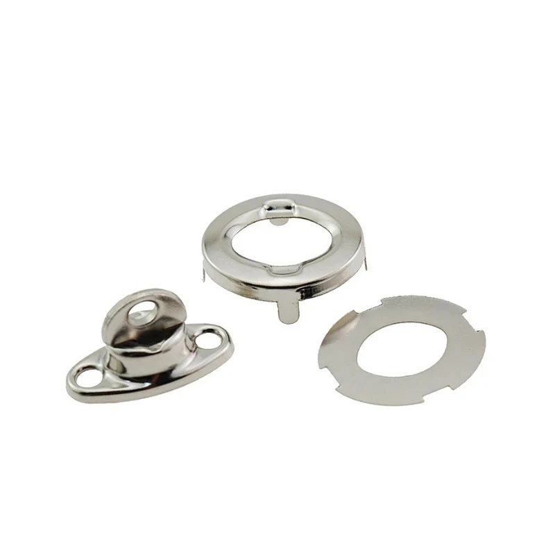 ISURE MARINE 10Sets Metal Rotating Lock Buckle Twist Lock Fasteners Silver Leather Bag Buckle Hardware Accessories