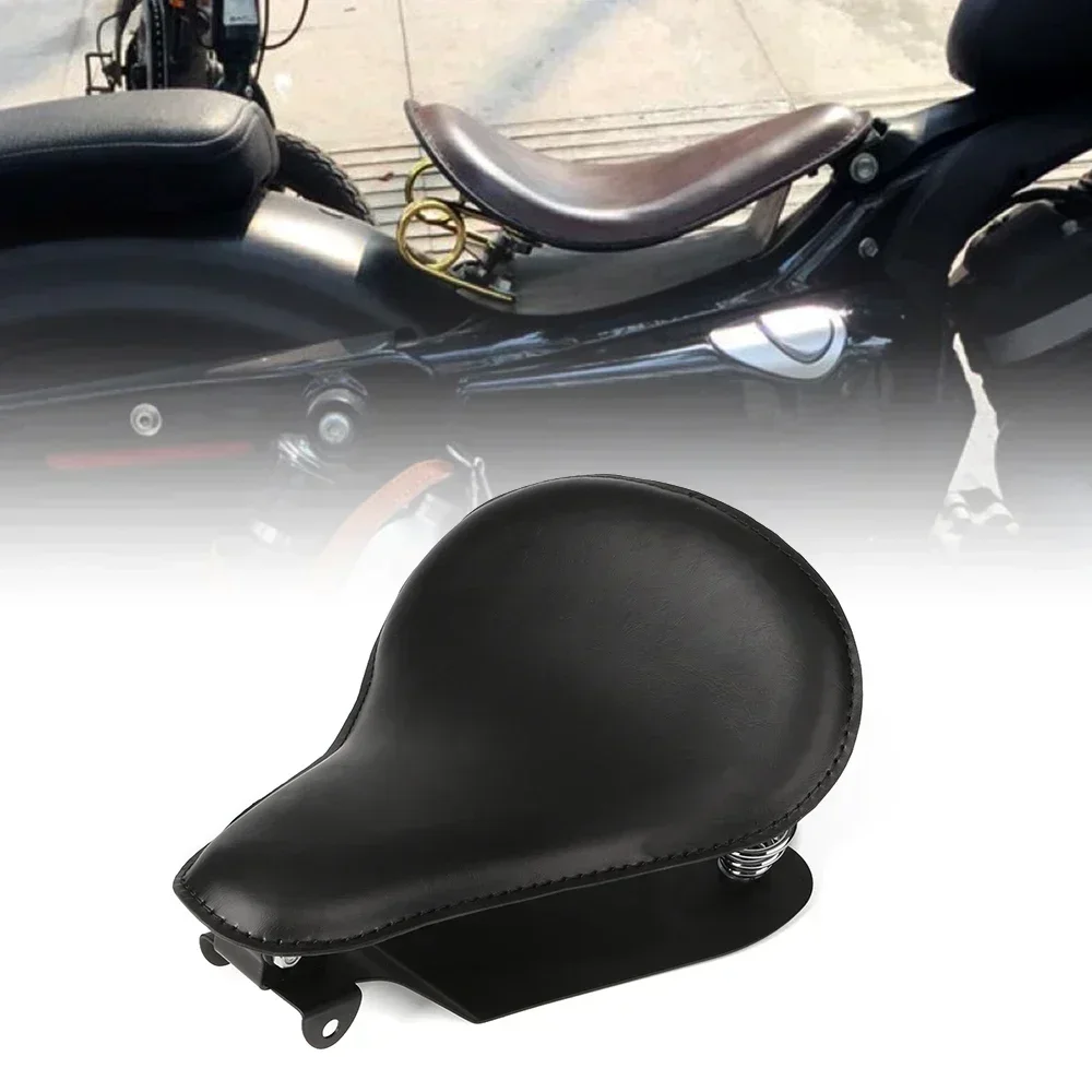 Motorcycle Universal PU Solo Driver Seat Springs Bracket Mount Kit For Harley Honda Yamaha Kawasaki Suzuki Indian Triumph
