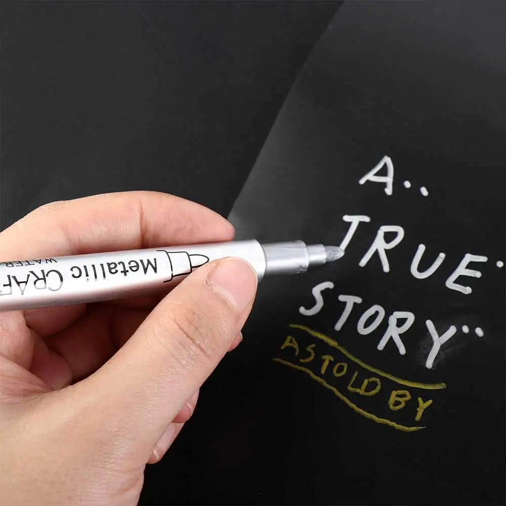 الحبر لامعة أقلام خطاط (ماركر) لامعة طويلة الأمد مقاوم للماء أقلام تحديد الطلاء لا تتلاشى قابلة لإعادة الاستخدام الراتنج قالب القلم الكتابة على الجدران #1