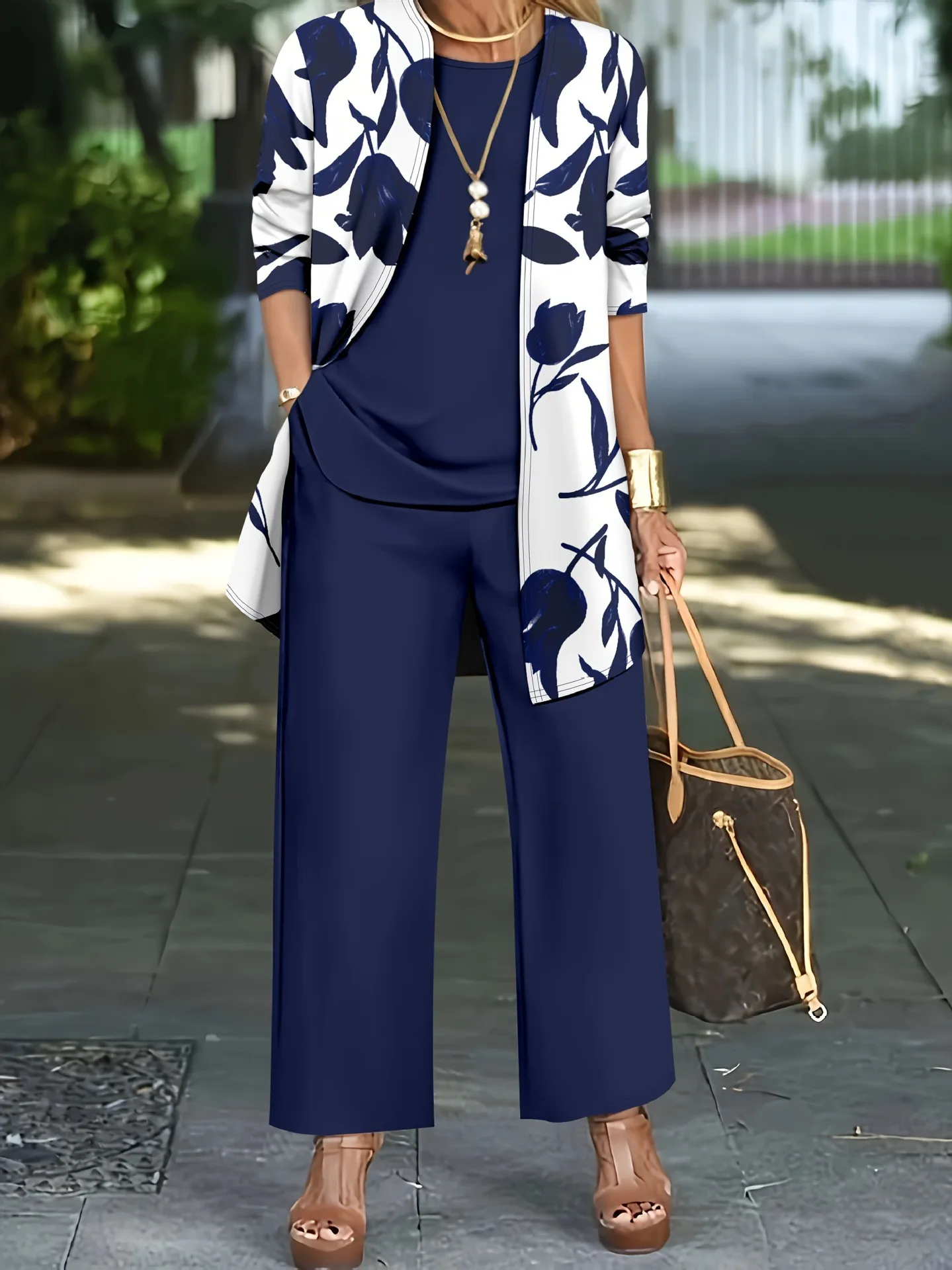 

Autumn Women's Clothing Sexy Outfits Casual Long Sleeve Vest And Full Length Pants Set Polyester Wear Set