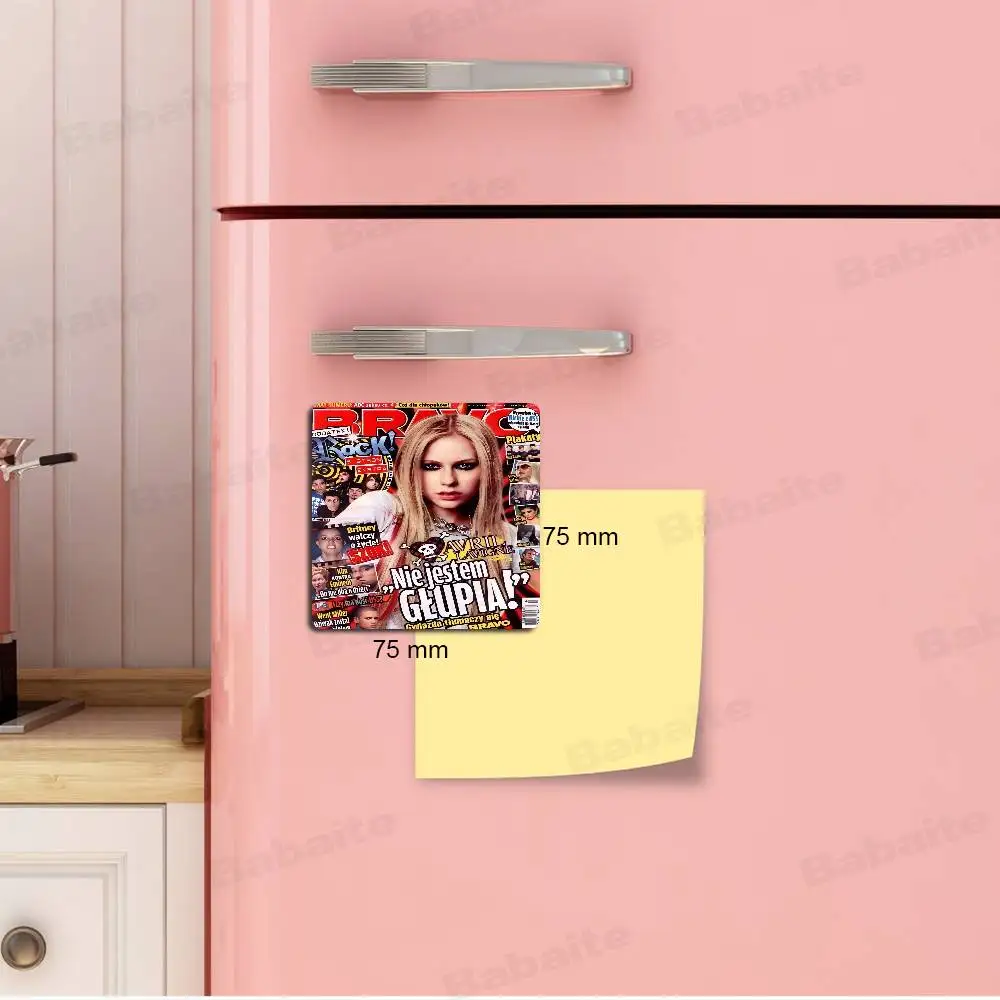 Singer A-Avril R-Ramona Lavigne Photo Fridge Magnet Square Stickers Personalize Home Decor Souvenirs Gift