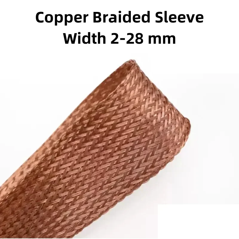 

Pure Copper Plated Braided Sleeve 1 2 5M Length 2mm to 40mm Expandable Cable Signal Wire Shielded Metal Sheath