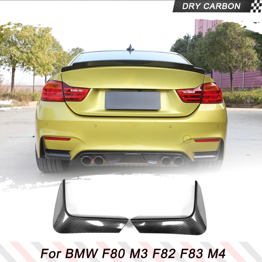 Prepreg Dry Carbon Car Rear Bumper Diffuser Lip Splitters Lower Corner Spoiler Covers For BMW F80 M3 F82 F83 M4 2014 - 2019