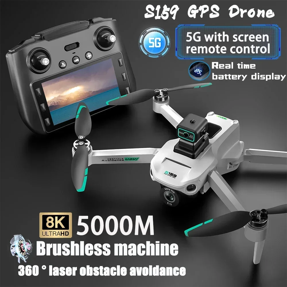 

2024 New S Drone Professional 8k Camera Four-Axis Aerial Photography with Screen Remote Control 5G WIFI GPS FPV Dron RC 5000M