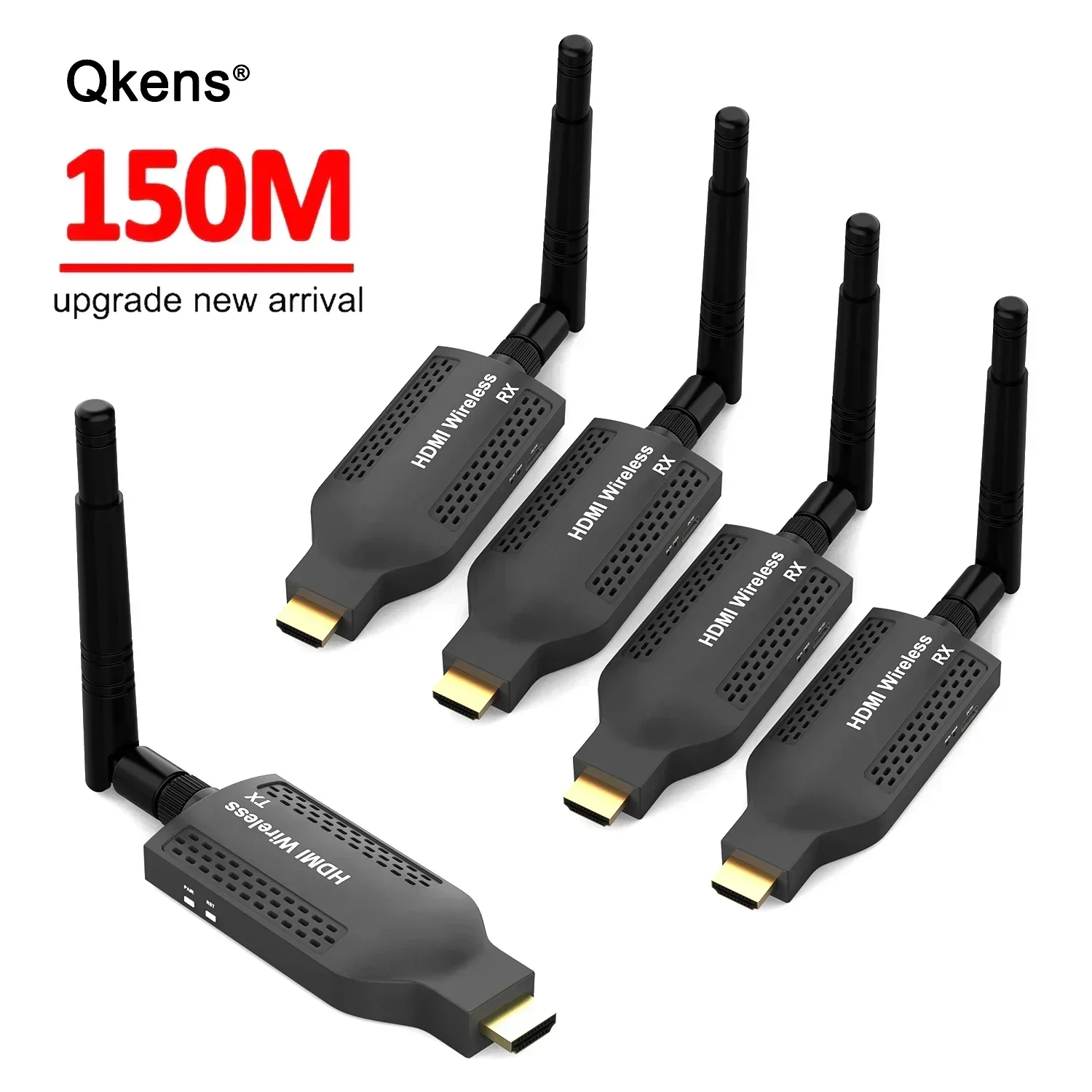 150M Wireless HDMI Video Transmitter Receiver Extender 1 To 4 Display Adapter for Camera DVD Laptop PC To TV Monitor Projector