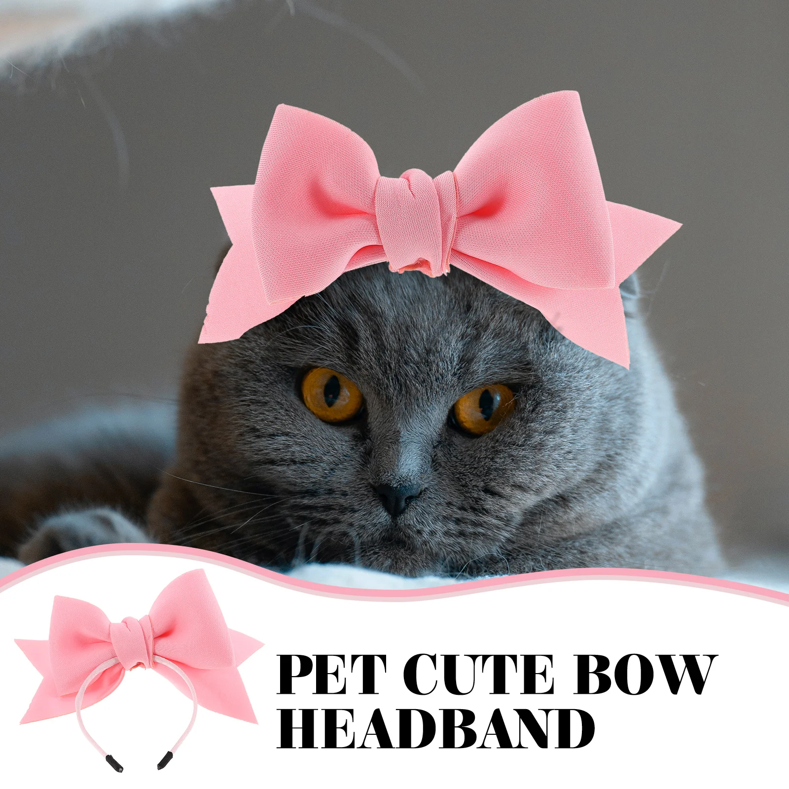 

Pet Bow Headband Pink Decorations Lightweight Dog Hair Bows Festival Carnival Pet Hair Supplies Handmade Fading Resistant