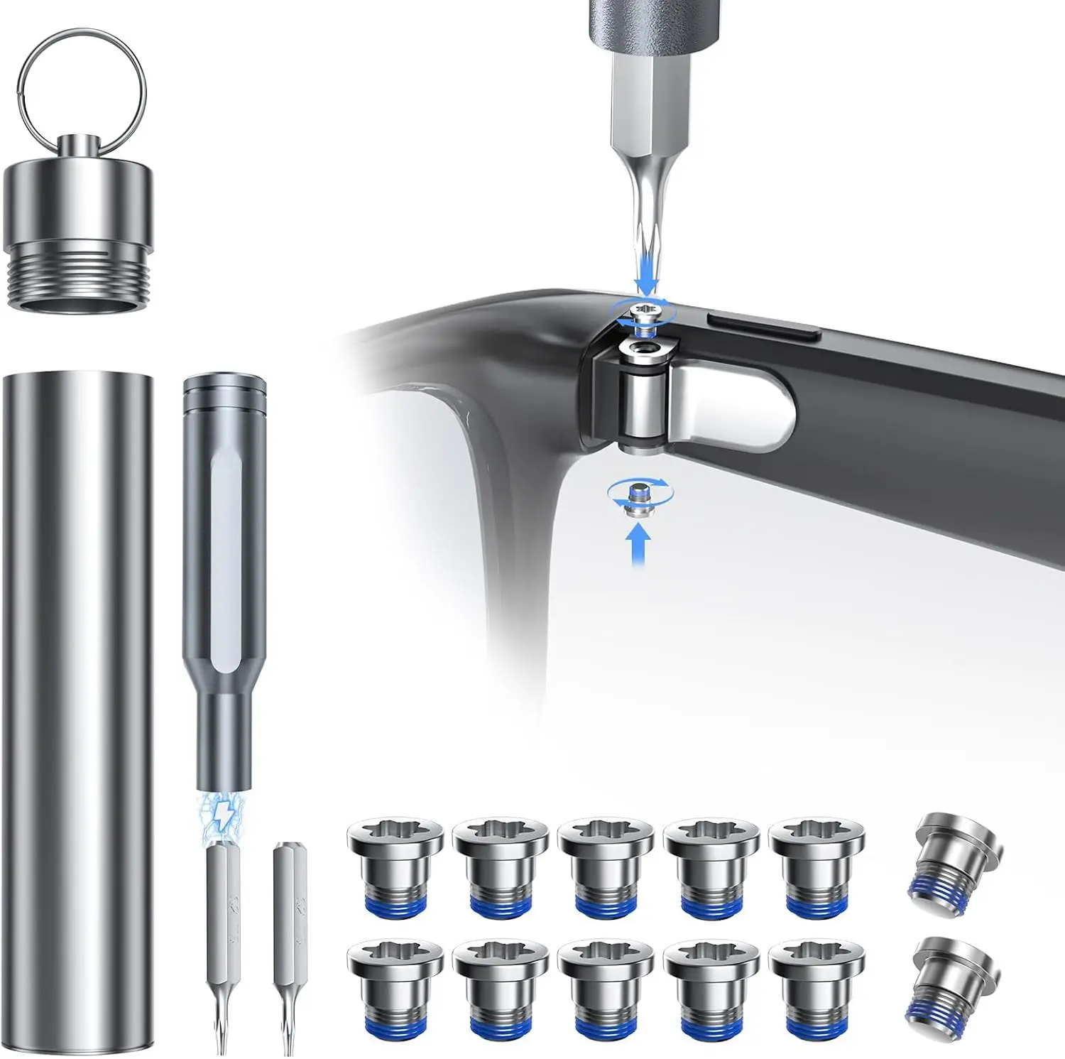 Screws & Screwdriver Repair Kit for Smart Glasses Wayfarer Classic, Replacement Accessory Set for Frame Maintenance