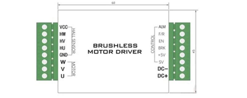Driver Brushless DC 6A BL2406 - alternate angle