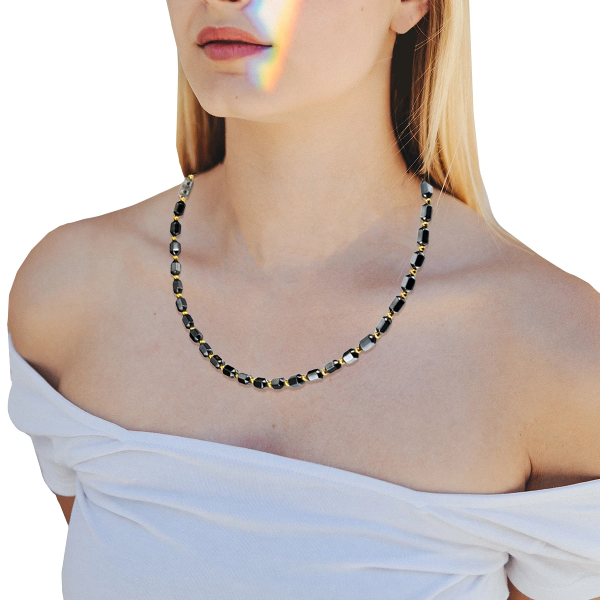 

Magnetic Necklace Bead Health Women Men Unisex Choker Relief Fatigue Relaxation Fashion Durable Gift Jewelry Accessories