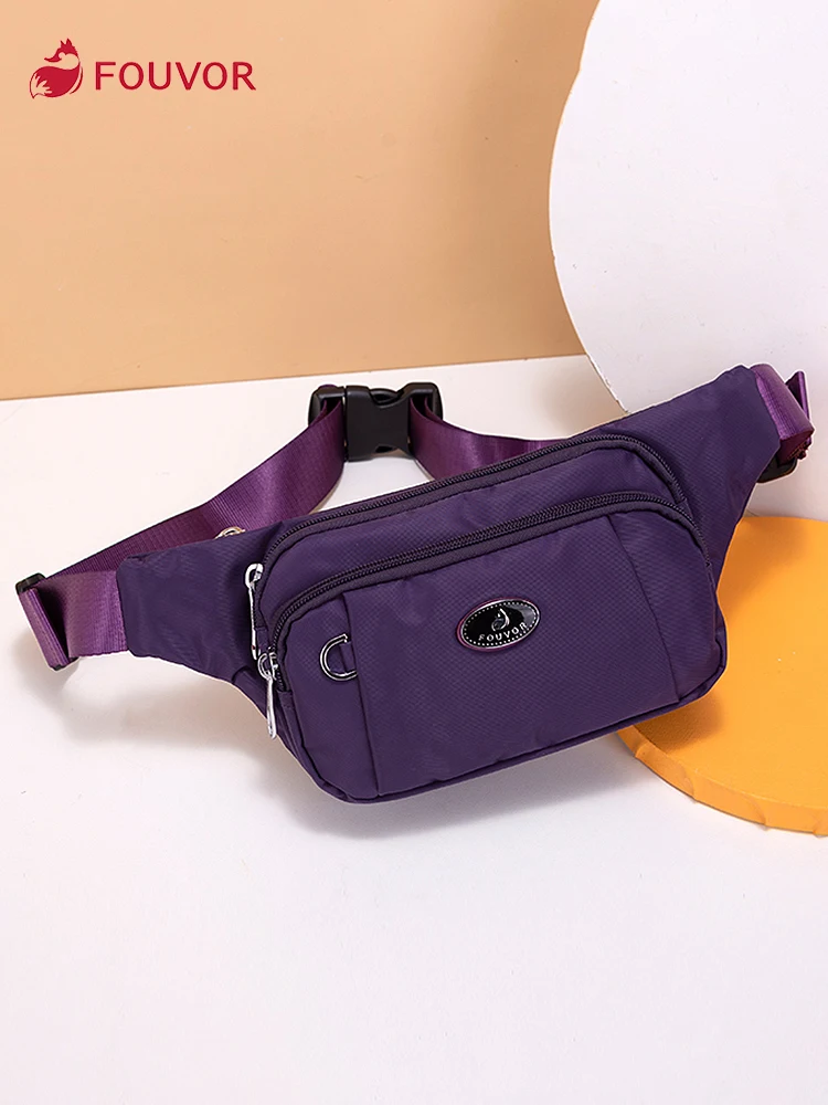 Fouvor Waist Pack Waterproof For Women Travel Casual Small 2024 New Fanny Packs Ladies Multi-Pockets Crossbody Nylon Bag 2786-21