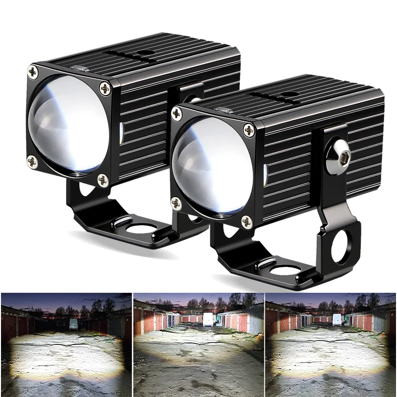 

Motorcycle Hi Lo Beam general external spotlight flashing light Fog strong light super bright LED waterproof paving spotlight