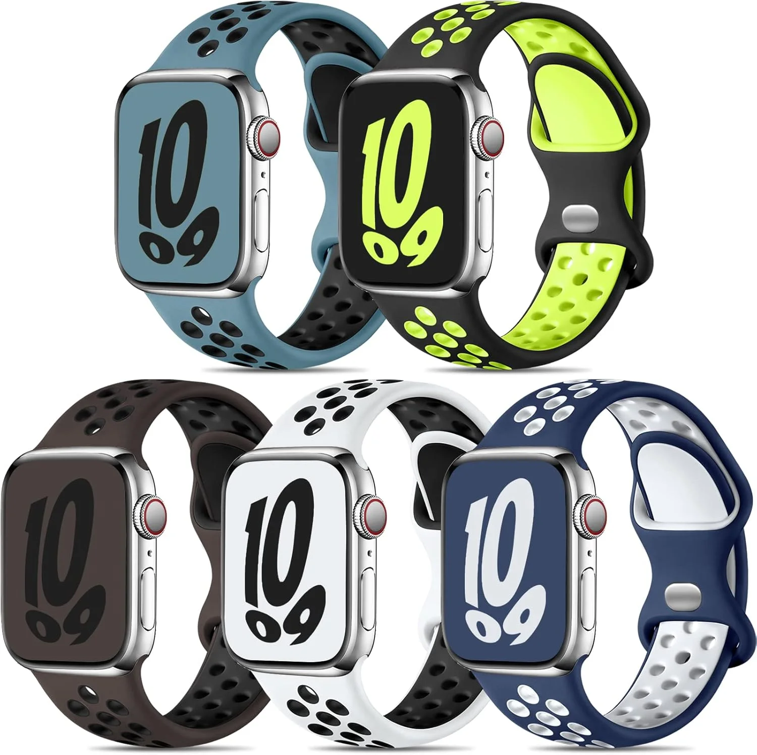 Sportarmband für Apple Watch Bänder 45mm 49mm 44mm 40mm 41mm 42mm 46mm Silikon-Armband IWatch Ultra 2 Series 10 9 8 SE 7 6 5 4 3