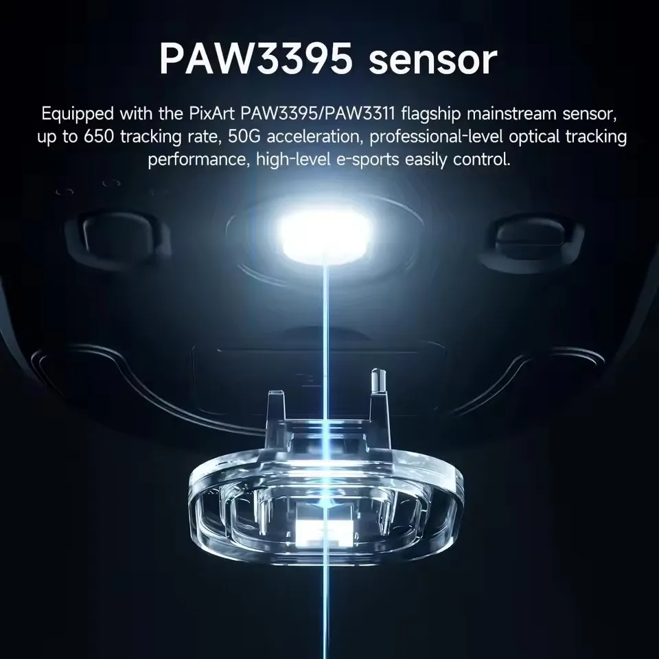 Ratón inalámbrico para videojuegos MCHOSE G3 V2 Pro, trimododo PAW3395, carga de 800mAh, ligero, ergonómico, para deportes, PC, accesorios de oficina