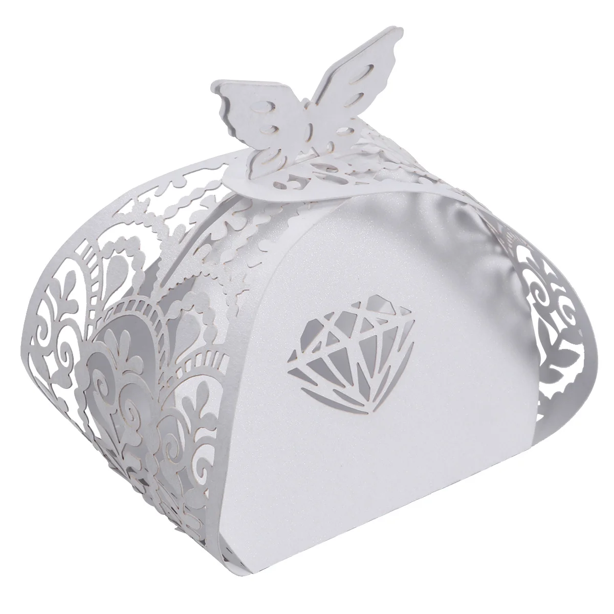 

50PCS Hollow Die-Cut Favor Boxes Wedding Candy Boxes Wedding Gift Boxes - White chocolate boxes boxes for wedding favor