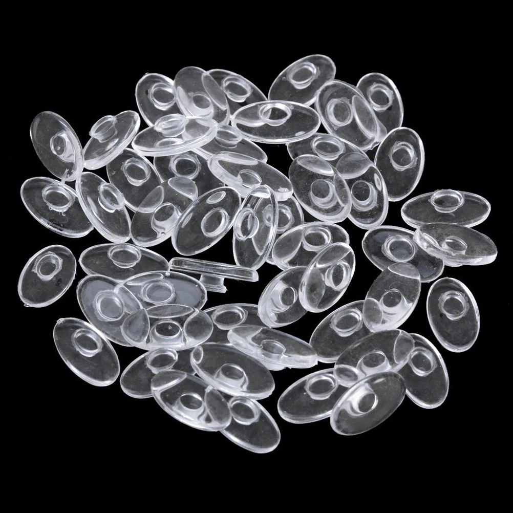 

25 Pairs Anti Slip Silicone Nose Pads for Glasses Oval Comfort Sports Outdoor Eyewear Accessories Transparent Durable Nosbridge