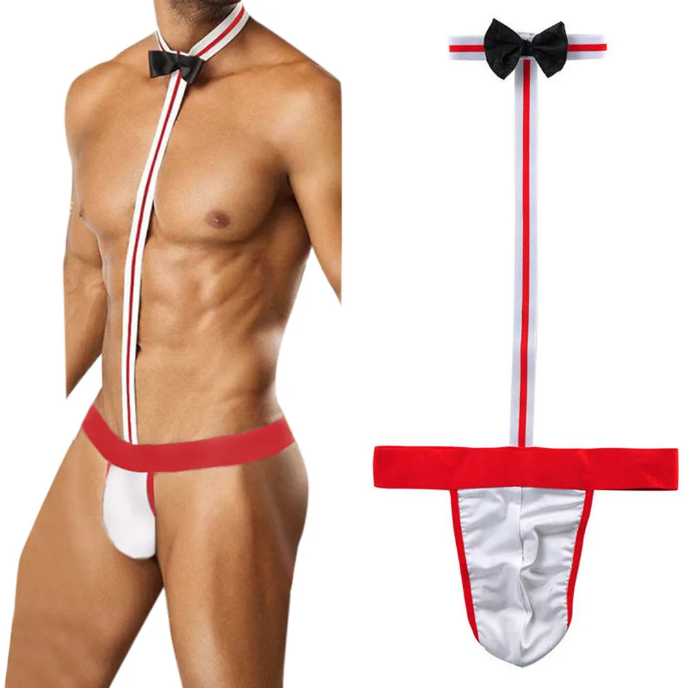 Sexy papillon da uomo perizoma intimo novità g-string Homme Mankini Lingerie Set tuta Performance maschile Costume erotico Lingeria