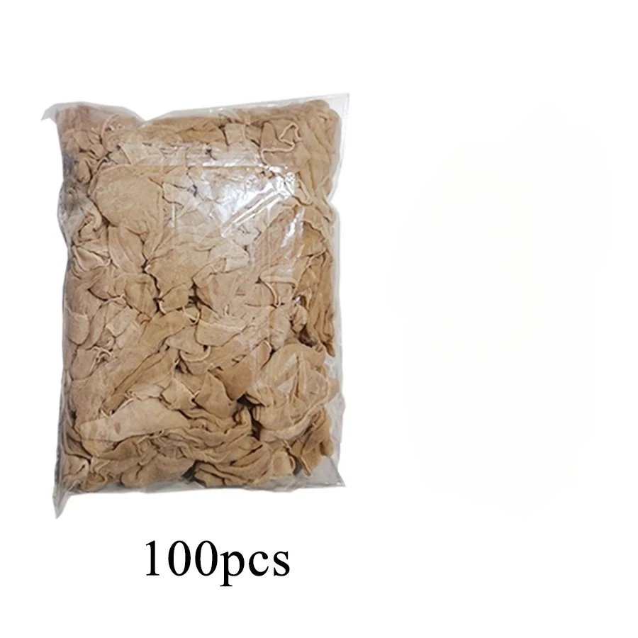 100 stuks HD pruik caps hoge kwaliteit transparant HD haarnetjes weven nylon rekbare kant voor pruik cap voor vrouwen mannen lichtbruin