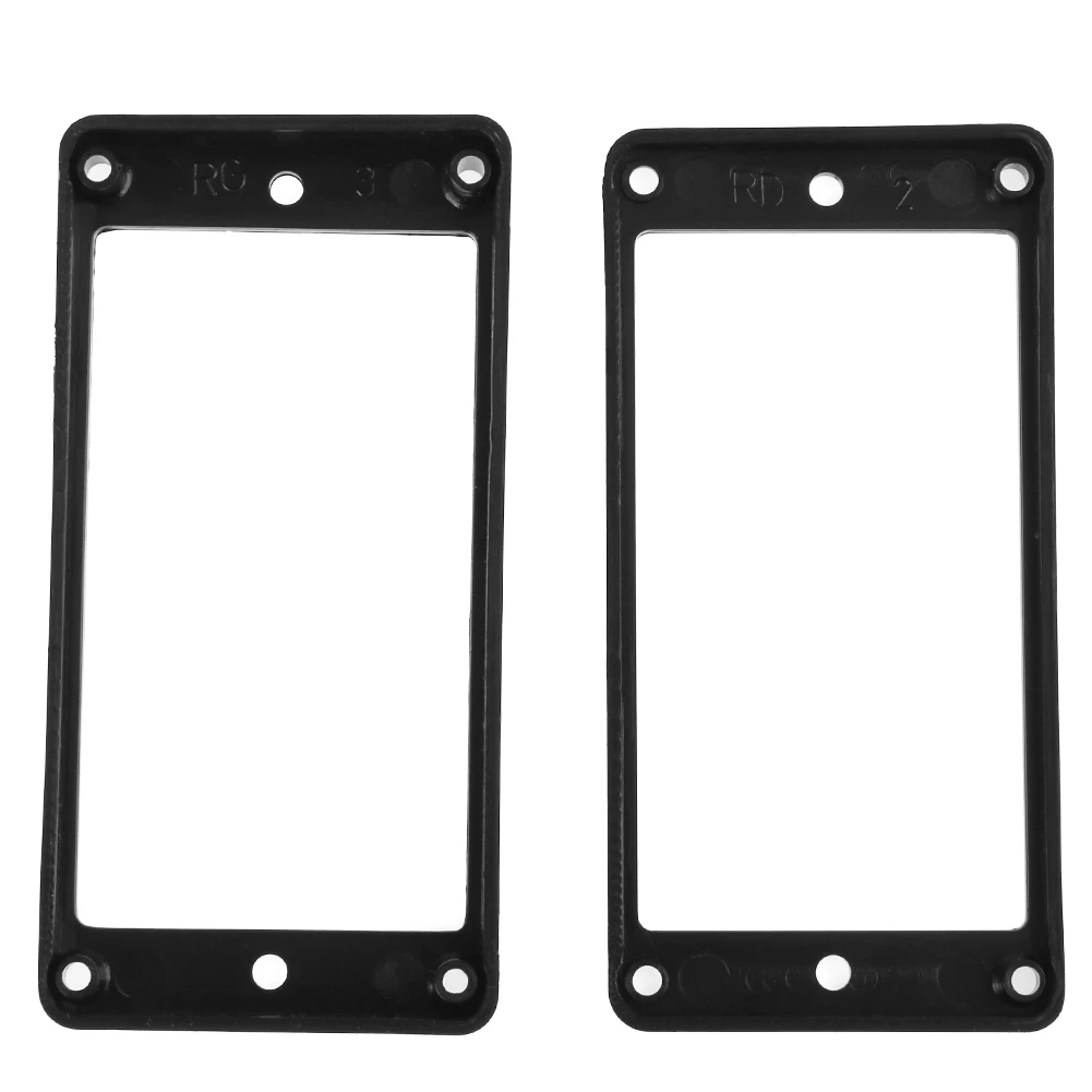 2pcs Guitar Curved Plastic Humbucker Pickups Frames Holder Mounting Rings