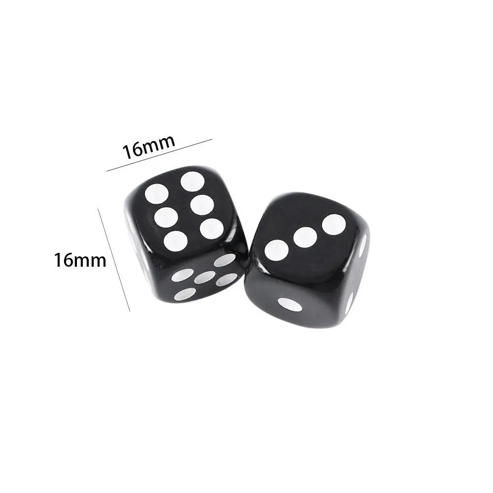 Rolling Party KTV Black Entertainment Acrylic Six Sided Playing Cube Round Corner Dice Gaming