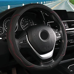 Car Steering Wheel Cover For 36 38 40 42 45 47 50 CM Big Truck Bus Van Volant Lorry Artificial Leather Non-slip Auto Protector