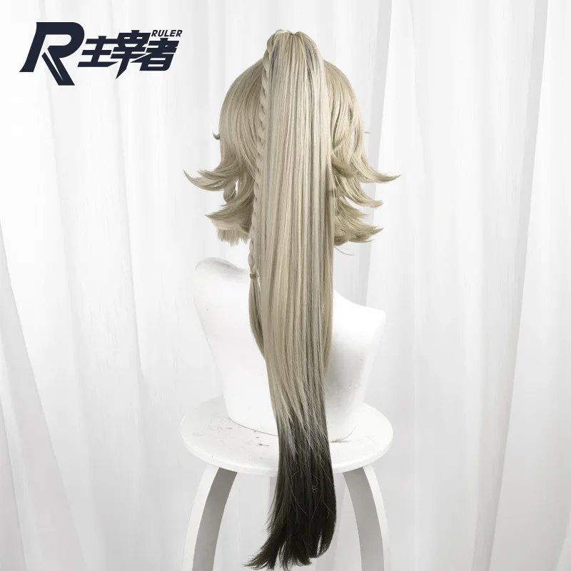 Game Genshin Impact Kachina Cosplay Wig Blonde Long Hair Ponytail Heat Resistant Synthetic Hair For Halloween