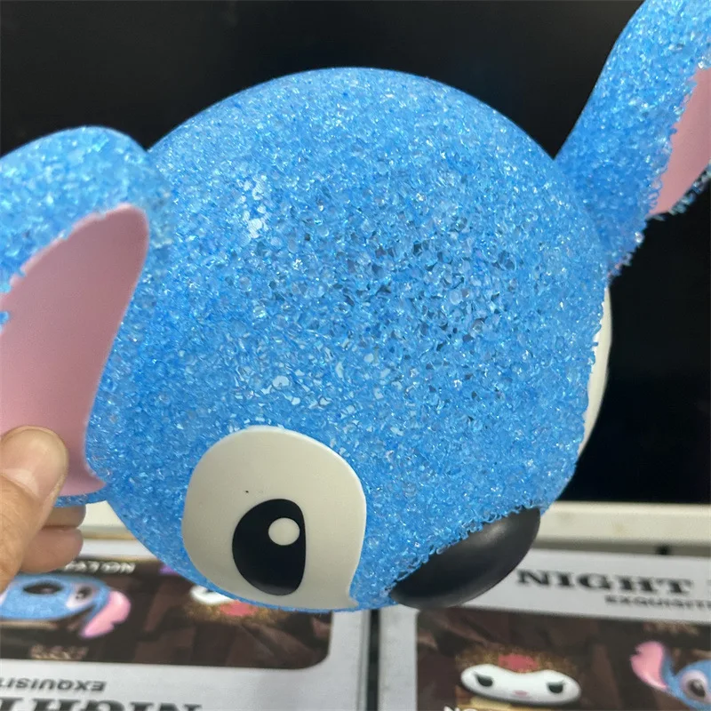 Disney stitch partícula projeção luz da noite bonito dos desenhos animados lilo & stitch 3d boneca lâmpada de leitura criativo lâmpada mesa crianças presentes