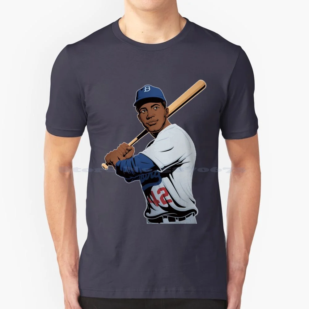 Jeki Robin Sohn Ball T-Shirt 100% Baumwolle T-Shirt Jackie Robinson Baseball Sport Brooklyn Nummer 42 Nyc