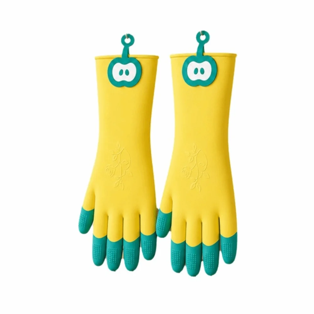 Reusable Reusable Waterproof Dishwashing Gloves Non-Slip Hanging Latex Gloves Tear-resistant Cartoon Household Gloves Cleaning - Aliexpress Deal