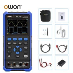 OWON HDS242 HDS242S Handheld Digital Oscilloscope ＋ Multimeter ＋ Signal Source 3 In 1, Dual Channel 40-100MHz Waveform Generator