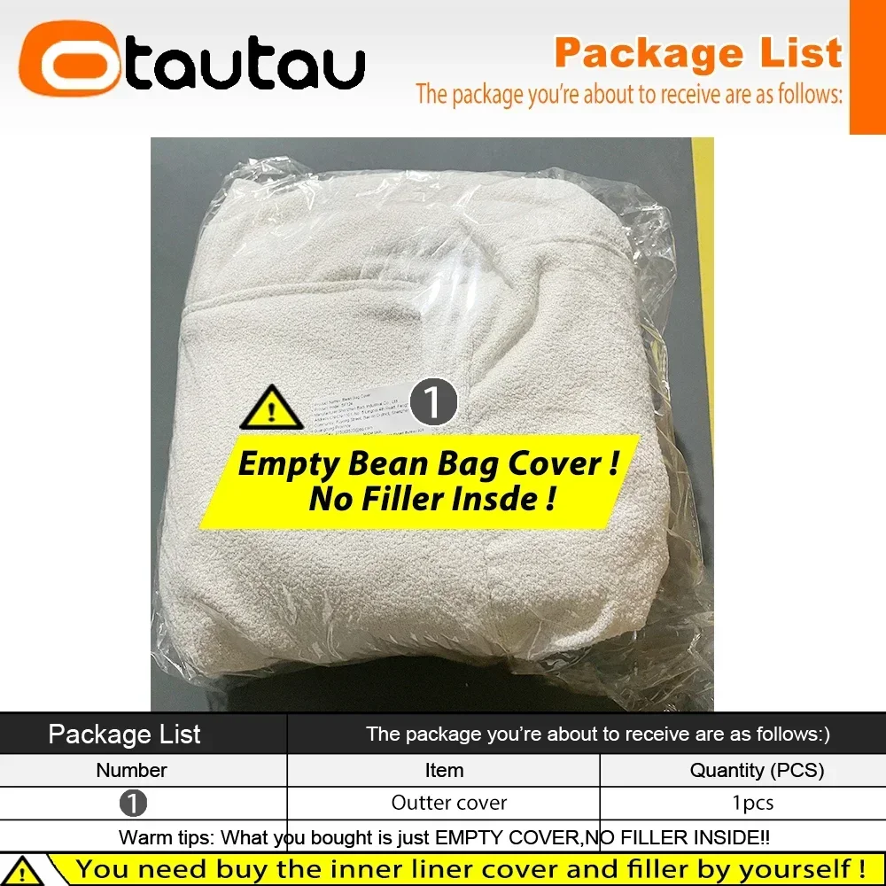 OTAUTAU Bean Bag Cover SF124【No Filler Inside! You Need To Buy Filler By Yourself !】