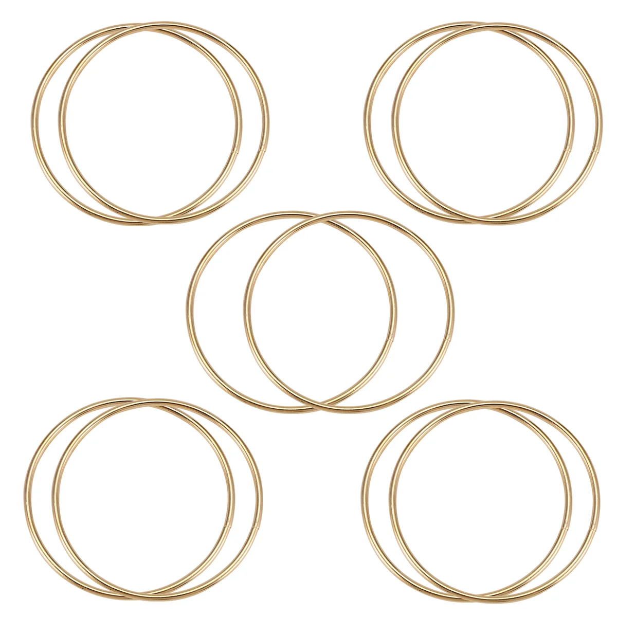

ABQR 10 Pack 3 Inch Gold Dream Catcher Metal Rings Hoops Macrame Ring for Dreamcatchers and Crafts